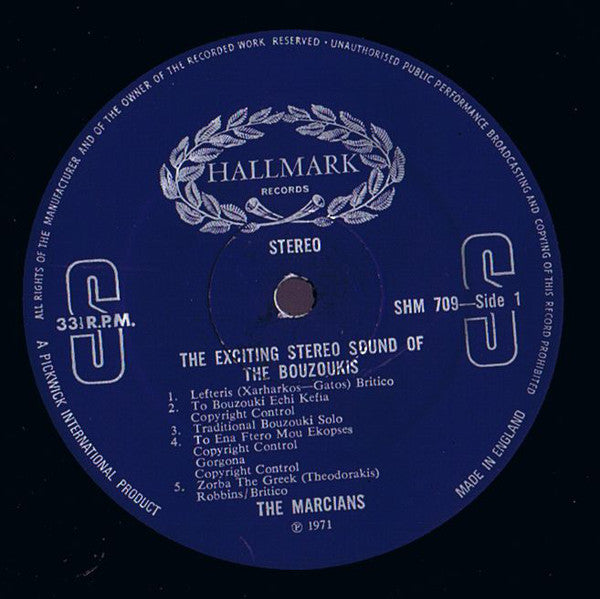 The Marcians : The Exciting Stereo Sound Of The Bouzoukis (LP, Album)