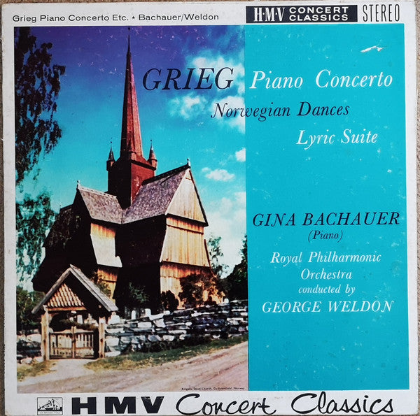 Edvard Grieg, Royal Philharmonic Orchestra, Gina Bachauer, George Weldon : Piano Concerto - Norwegian Dances - Lyric Suite (LP)