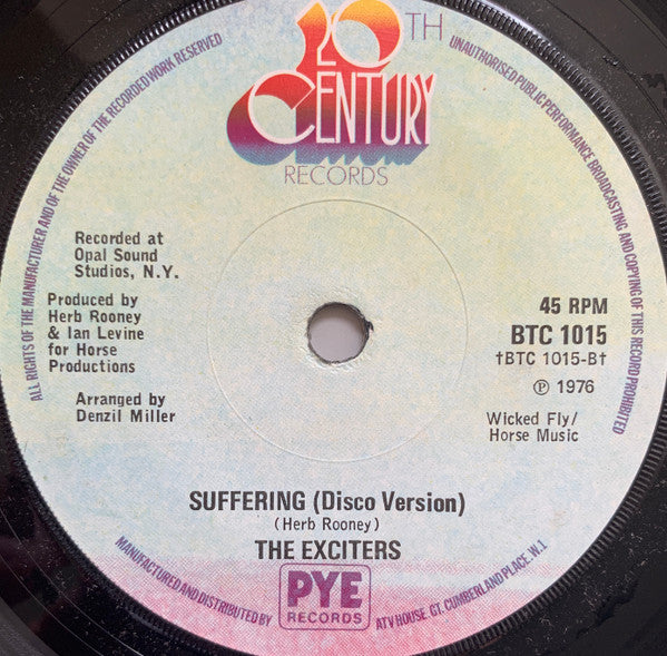 The Exciters : Suffering (7", Sol)