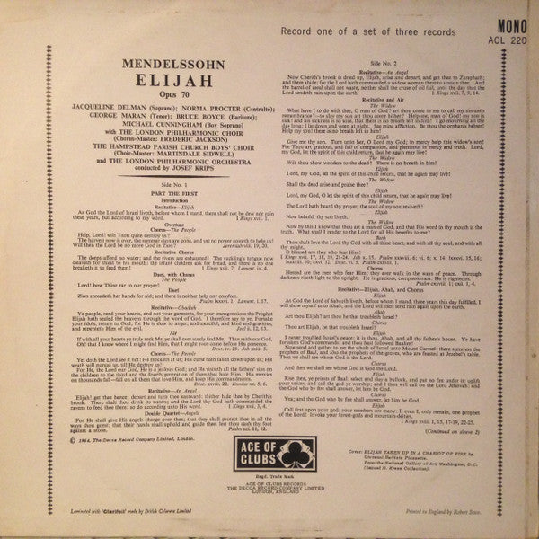 Felix Mendelssohn-Bartholdy : Elijah (3xLP + Box)