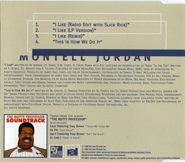 Montell Jordan Featuring Slick Rick : I Like (CD, Single)