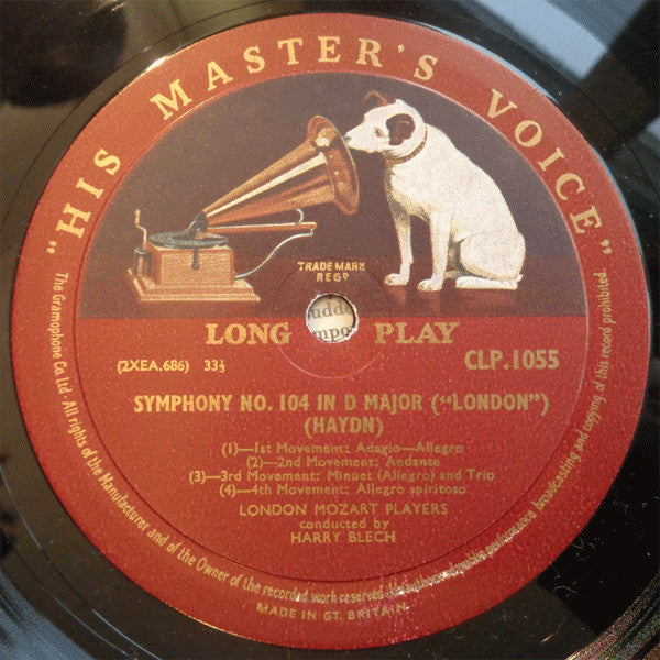Joseph Haydn, Wolfgang Amadeus Mozart - Harry Blech Conducting The London Mozart Players : Symphony No. 104 In D Major "London" / Symphony No. 31 In D Major "Paris" (LP, Mono)