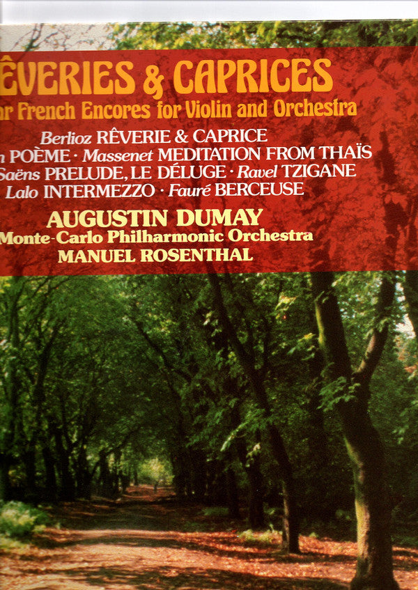 Augustin Dumay, Orchestre Philharmonique De Monte-Carlo, Manuel Rosenthal, Christine Allard : Reveries & Caprices (LP, Album)