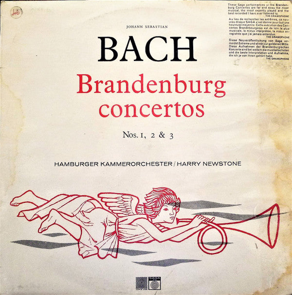 Johann Sebastian Bach, Hamburger Kammerorchester, Harry Newstone : Brandenburg Concertos Nos. 1, 2 & 3 (LP, RE)