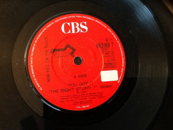 New Kids On The Block : You Got It (The Right Stuff) (7", Single)