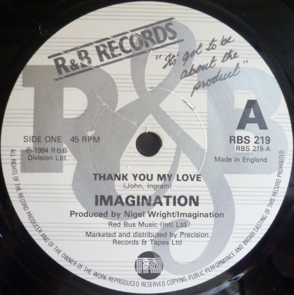 Imagination : Thank You My Love (7", Single)