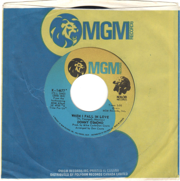 Donny Osmond : Are You Lonesome Tonight (7", Single)