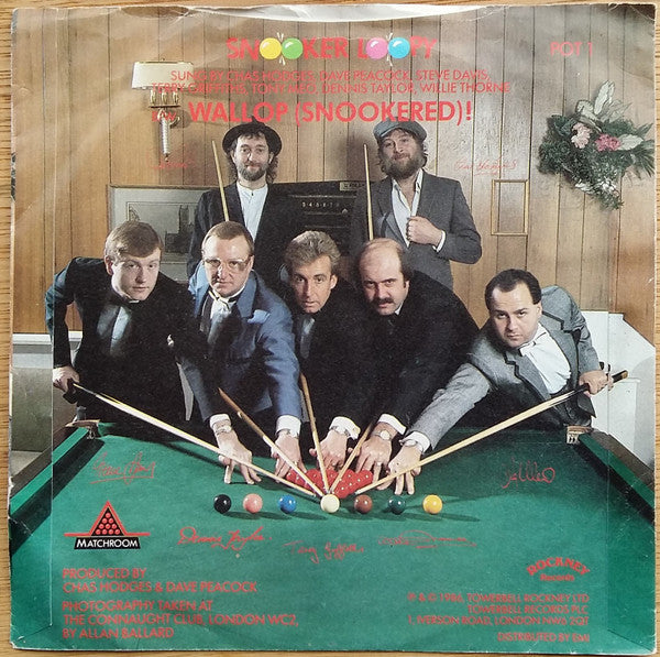 The Matchroom Mob With Chas & Dave* : Snooker Loopy (7", Single, Yel)