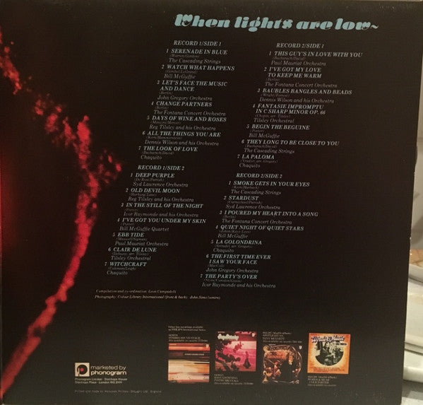 Various : When Lights Are Low (2xLP, Comp, Gat)