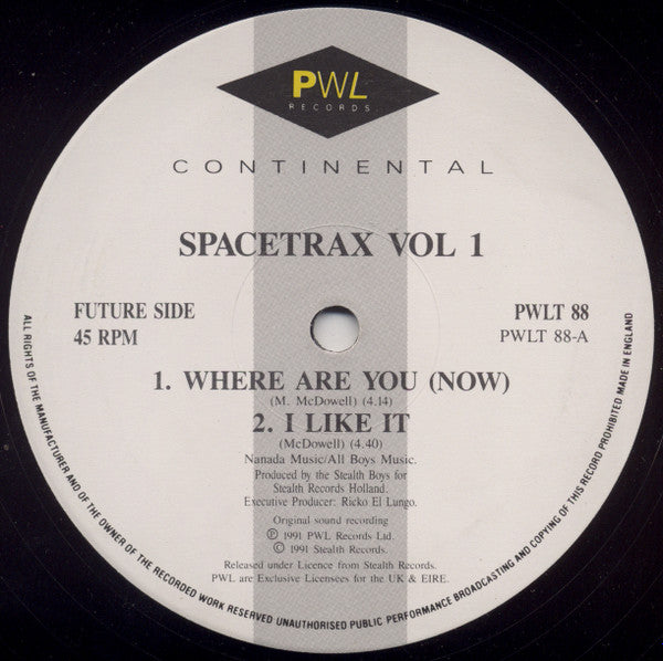 Space Trax : Volume 1 (12")