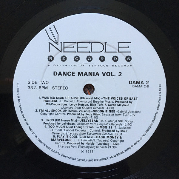 Various : Dance Mania Volume 2 (LP, Comp)