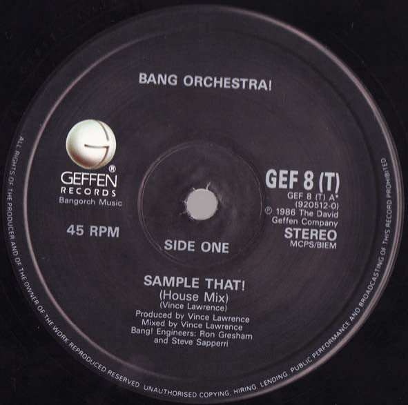 Bang Orchestra! : Sample That! (12")