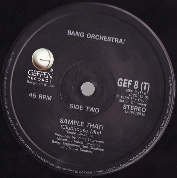 Bang Orchestra! : Sample That! (12")