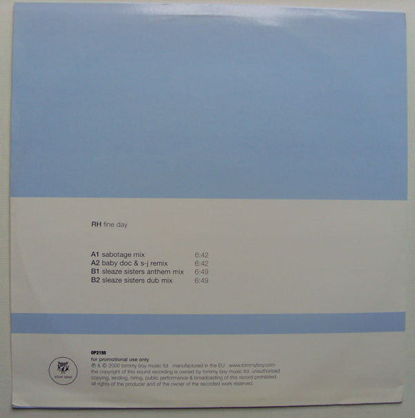 Rolf Harris : Fine Day (12", Promo)