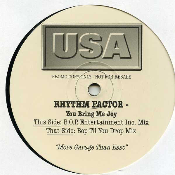 Rhythm Factor : You Bring Me Joy (2x12", Promo)