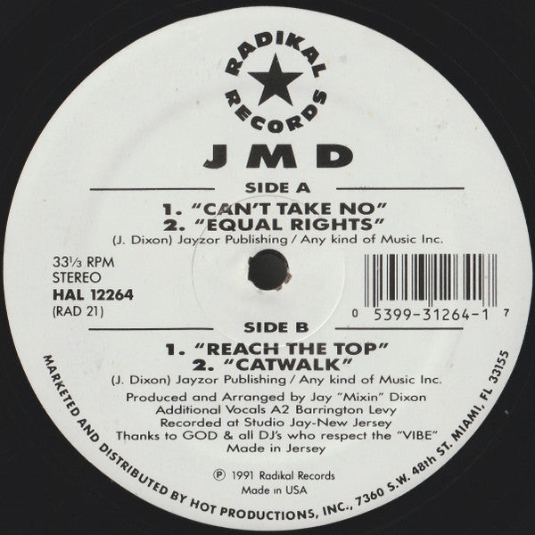 J M D : Can't Take No (12")