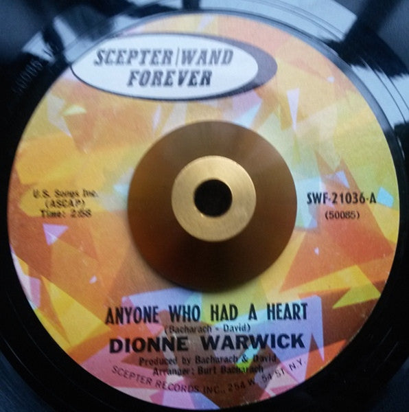 Dionne Warwick : Anyone Who Had A Heart / The Love Of A Boy (7", RE)