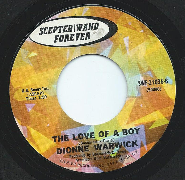 Dionne Warwick : Anyone Who Had A Heart / The Love Of A Boy (7", RE)