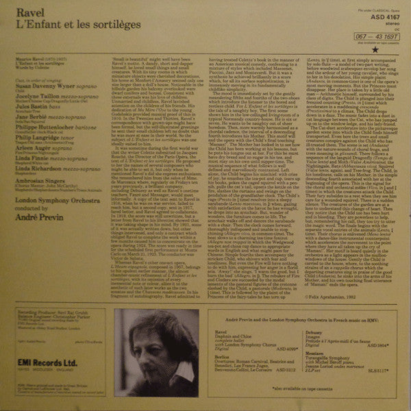 Maurice Ravel - The Ambrosian Opera Chorus & London Symphony Orchestra, André Previn : L'Enfant Et Les Sortilèges (LP, Album)