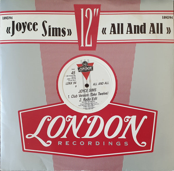 Joyce Sims : All And All (12")