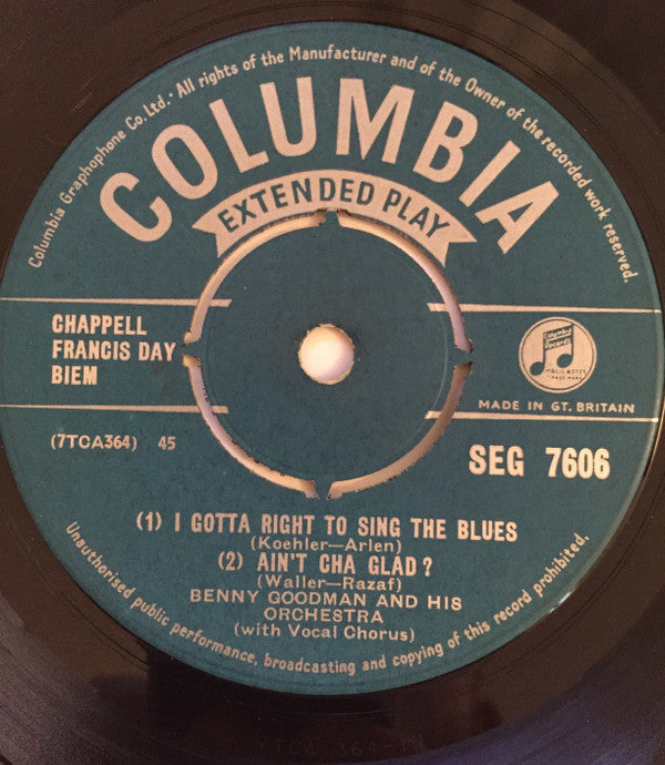Benny Goodman And His Orchestra : Texas Tea Party (7", EP)