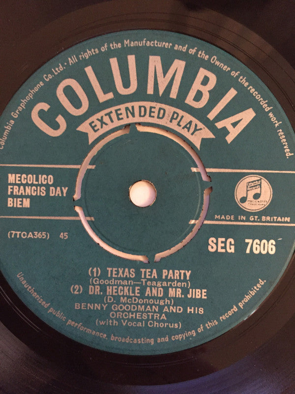 Benny Goodman And His Orchestra : Texas Tea Party (7", EP)