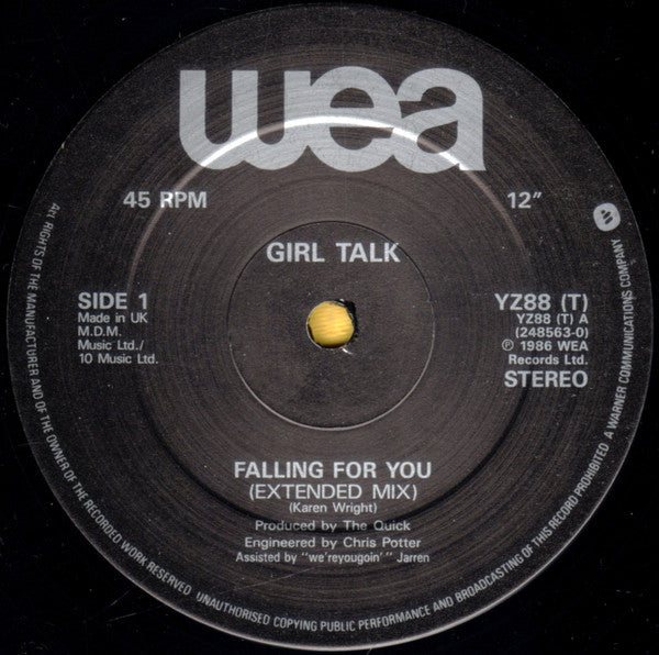 Girltalk : Falling For You (Extended Mix) (12")
