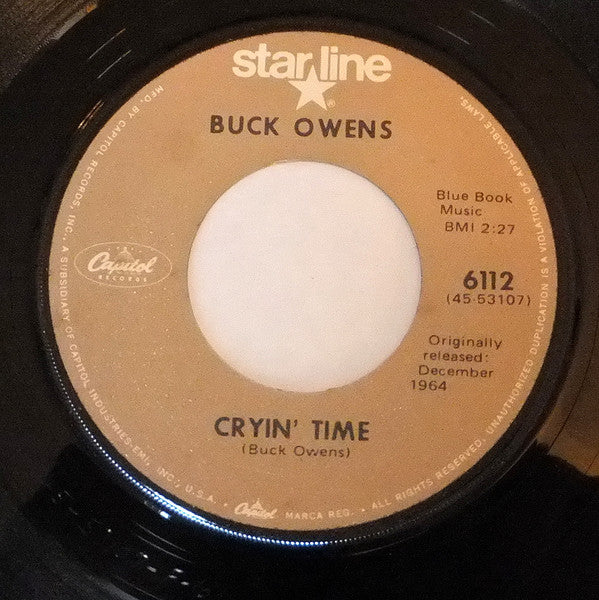 Buck Owens : I've Got A Tiger By The Tail / Cryin' Time (7", Single, RE, Gol)