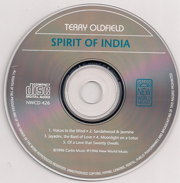 Terry Oldfield : Spirit Of India (CD, Album)