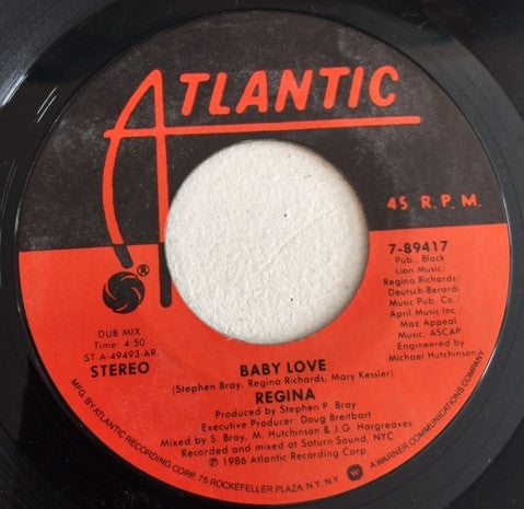 Regina (2) : Baby Love (7", Single, Styrene, All)