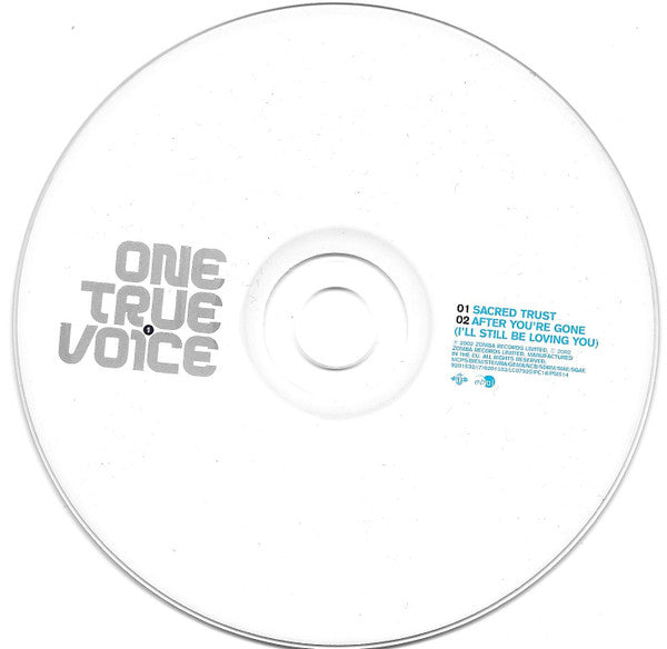 One True Voice : Sacred Trust / After You're Gone (I'll Still Be Loving You) (CD, Single)