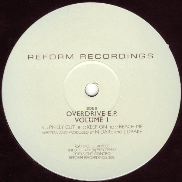 Overdrive (2) : Overdrive E.P. Volume 1 (12", EP)
