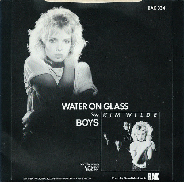 Kim Wilde : Water On Glass / Boys (7", Single, Pus)