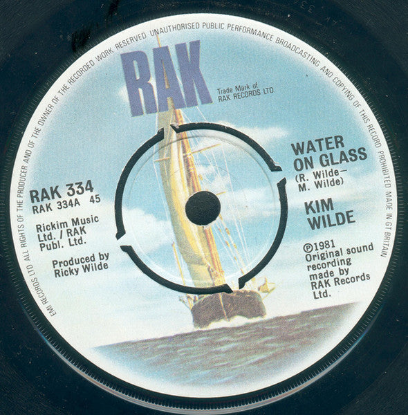 Kim Wilde : Water On Glass / Boys (7", Single, Pus)