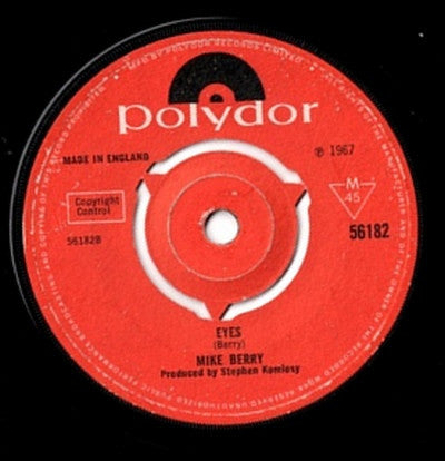 Mike Berry : Raining In My Heart (7", Single, Mono)