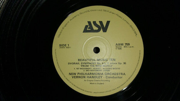 Antonín Dvořák, New Philharmonia Orchestra, Vernon Handley : New World Symphony (LP)
