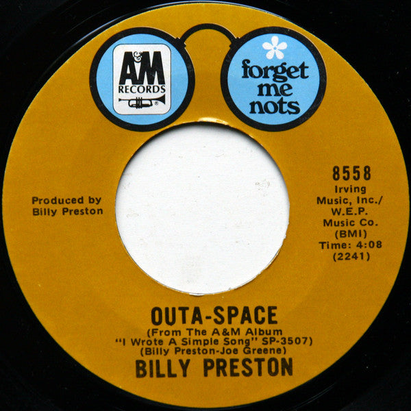 Billy Preston : Outa-Space / God Loves You (7", Single, RE, Styrene)