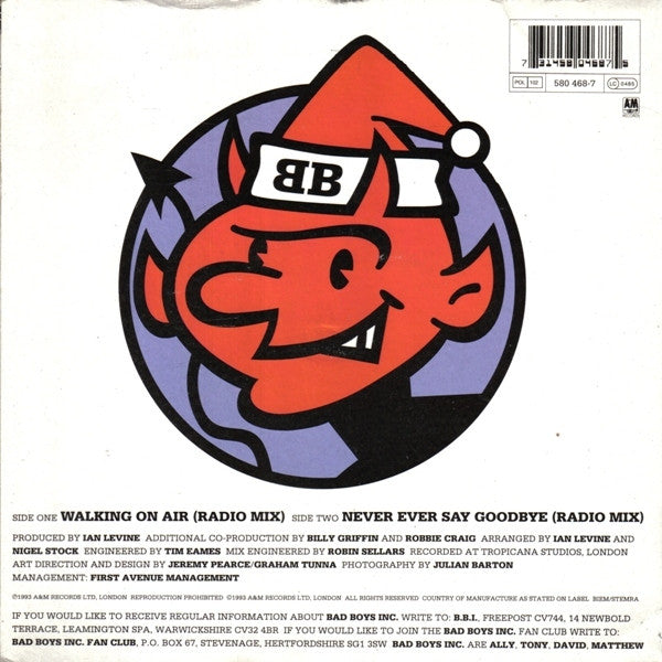 Bad Boys Inc. : Walking On Air (7", Single)
