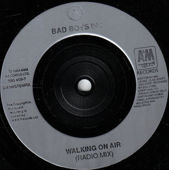 Bad Boys Inc. : Walking On Air (7", Single)