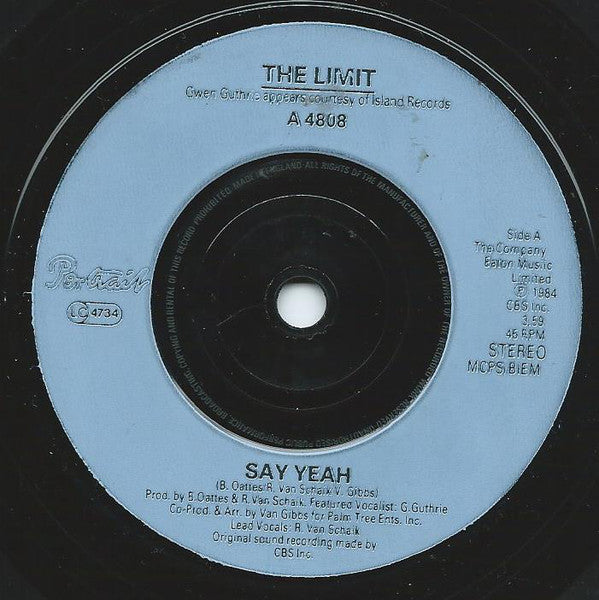 The Limit (2) : Say Yeah (7", Single)