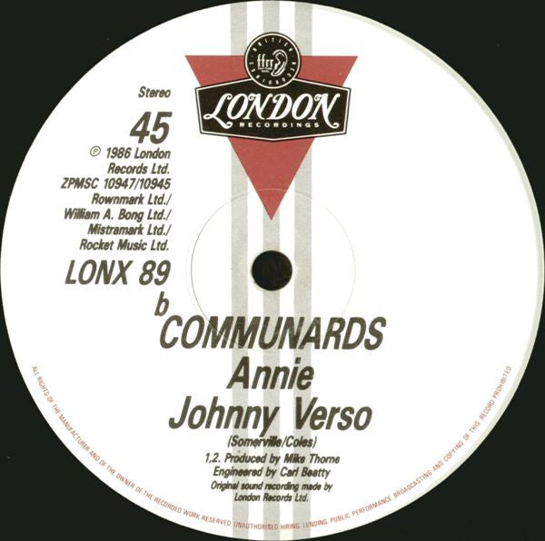 The Communards : Disenchanted (12", Single)