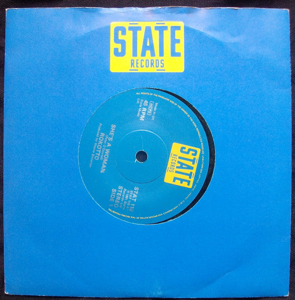 Rokotto : She's A Woman (7", Single)