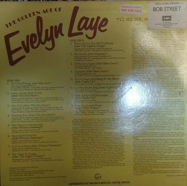 Evelyn Laye : The Golden Age Of Evelyn Laye (LP, Comp, Mono)