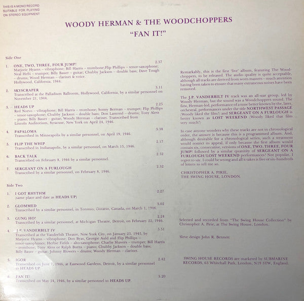 Woody Herman And His Woodchoppers : Fan It! (LP)