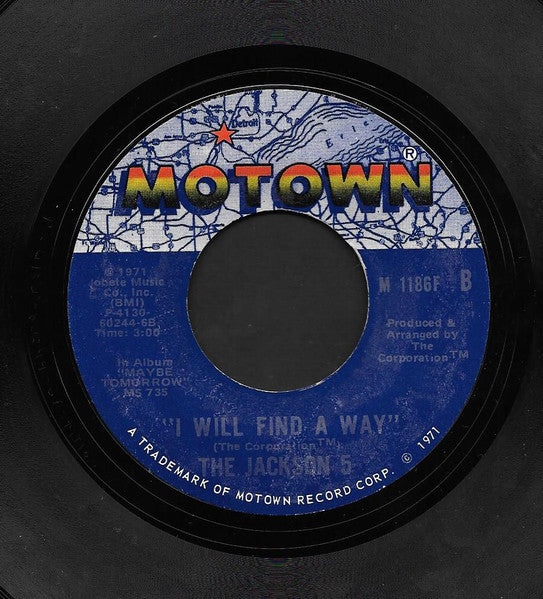 The Jackson 5 : Maybe Tomorrow / I Will Find A Way (7", Single, Styrene)