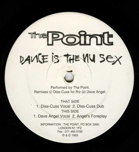 The Point : Dance Is The Nu Sex (12", Promo)