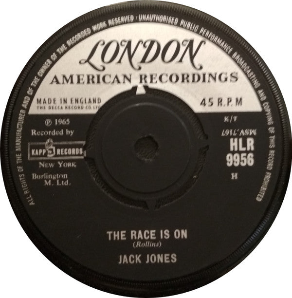 Jack Jones : The Race Is On (7", Single)