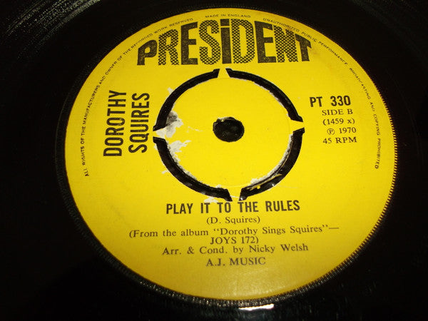 Dorothy Squires : If You Love Me (I Won't Care) (7")
