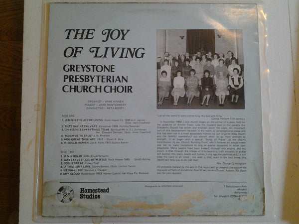 Greystone Presbyterian Church Choir : The Joy Of Living  (LP, Album)