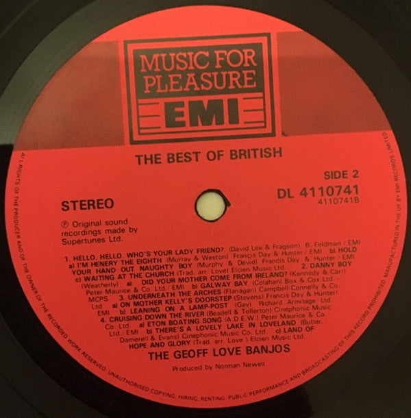 The Geoff Love Banjos : The Best Of British (2xLP, Album)